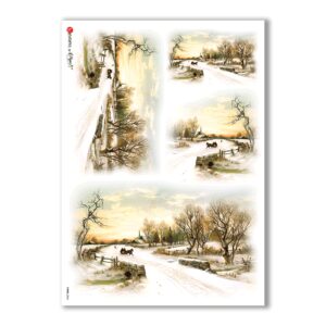 VIEWS-0066. Carta di Riso paesaggi per decoupage
