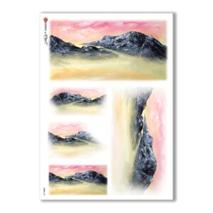 VIEWS-0071. Carta di Riso paesaggi per decoupage