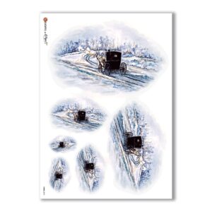 VIEWS-0072. Carta di Riso paesaggi per decoupage