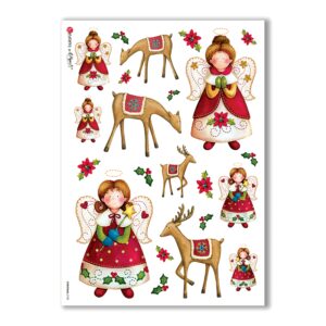 CHRISTMAS-0108. Carta di riso Natale per decoupage.