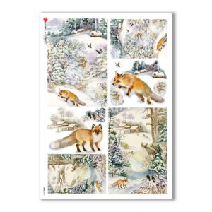 VIEWS-0076. Carta di Riso paesaggi per decoupage