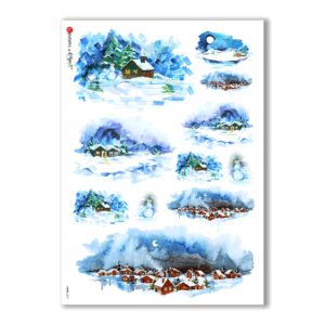 VIEWS-0077. Carta di Riso paesaggi per decoupage