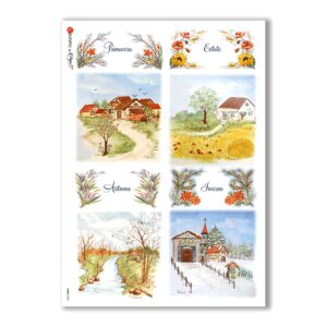 VIEWS-0086. Carta di Riso paesaggi per decoupage