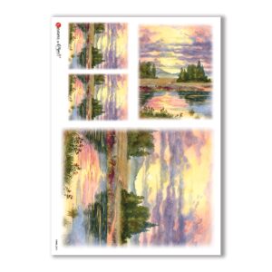 VIEWS-0093. Carta di Riso paesaggi per decoupage