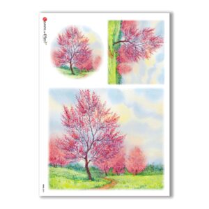 VIEWS-0094. Carta di Riso paesaggi per decoupage
