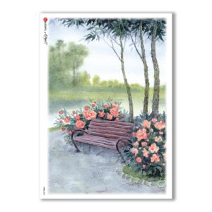 VIEWS-0098. Carta di Riso paesaggi per decoupage