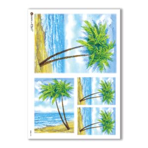 VIEWS-0100. Carta di Riso paesaggi per decoupage
