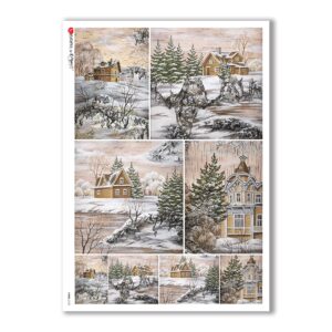 VIEWS-0103. Carta di Riso paesaggi per decoupage