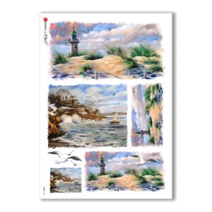 VIEWS-0108. Carta di Riso paesaggi per decoupage