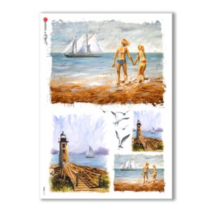 VIEWS-0110. Carta di Riso paesaggi per decoupage