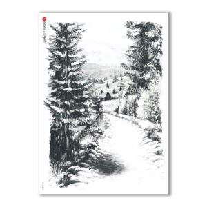 VIEWS-0115. Carta di Riso paesaggi per decoupage