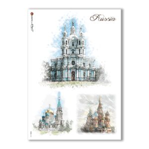VIEWS-0125. Carta di Riso paesaggi per decoupage