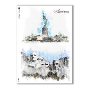 VIEWS-0139. Carta di Riso paesaggi per decoupage