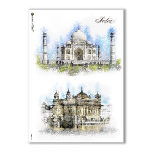 VIEWS-0140. Carta di Riso paesaggi per decoupage