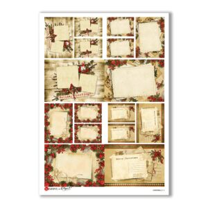CHRISTMAS-0116. Carta di riso Natale per decoupage.