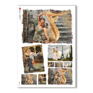 SCENE-0023. Carta di riso pittorico per decoupage.