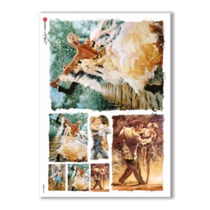 SCENE-0025. Carta di riso pittorico per decoupage.