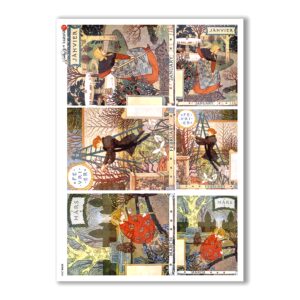 SCENE-0058. Carta di riso pittorico per decoupage.
