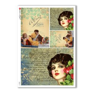 SCENE-0077. Carta di riso pittorico per decoupage.