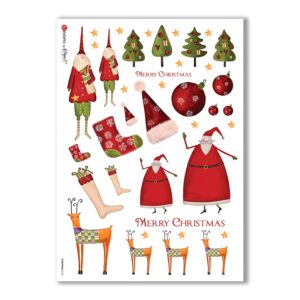 CHRISTMAS-0123. Carta di riso Natale per decoupage.