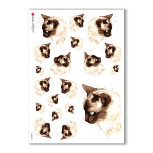 ANIMALS-0109. Carta di riso animali per decoupage.