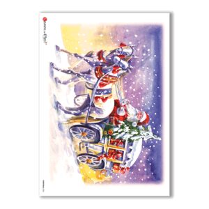 CHRISTMAS-0126. Carta di riso Natale per decoupage.