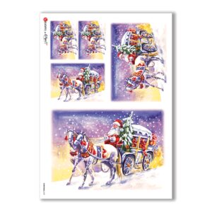 CHRISTMAS-0127. Carta di riso Natale per decoupage.
