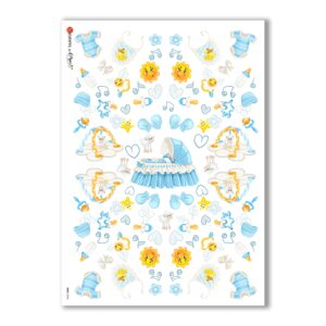 BABY-0064. Carta di riso bambini per decoupage.