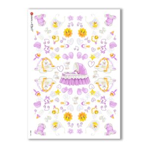 BABY-0065. Carta di riso bambini per decoupage.