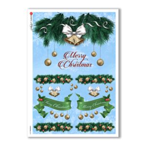 CHRISTMAS-0278. Carta di riso vittoriana Natale per decoupage.