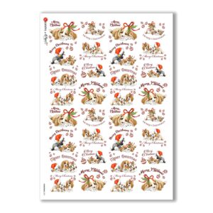 CHRISTMAS-0281. Carta di riso vittoriana Natale per decoupage.