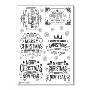 CHRISTMAS-0286. Carta di riso vittoriana Natale per decoupage.