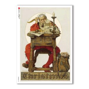 CHRISTMAS-0298. Carta di riso vittoriana Natale per decoupage.