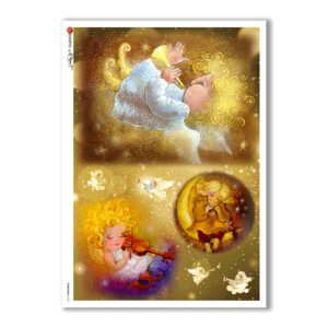 CHRISTMAS-0130. Carta di riso Natale per decoupage.