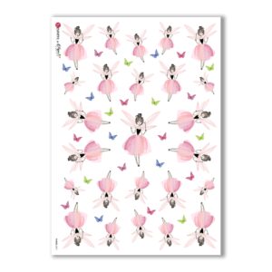 FAIRIES-0051. Carta di riso fate per decoupage.