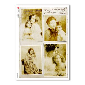 OLD-PHOTOS-0082. Carta di riso vittoriana per decoupage.