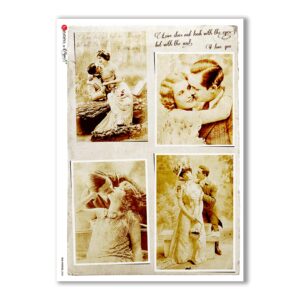 OLD-PHOTOS-0083. Carta di riso vittoriana per decoupage.