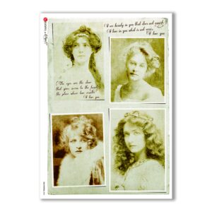 OLD-PHOTOS-0084. Carta di riso vittoriana per decoupage.