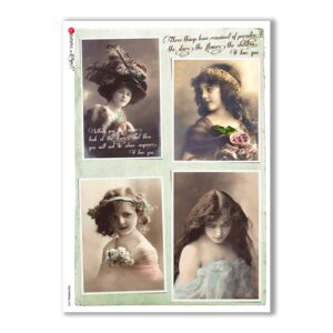 OLD-PHOTOS-0085. Carta di riso vittoriana per decoupage.