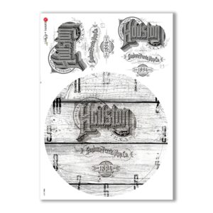 TIME-0007. Carta di riso orologi per decoupage.