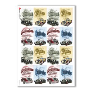 VEHICLES-0022. Carta di riso veicoli per decoupage.