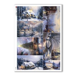 VIEWS-0142. Carta di Riso paesaggi per decoupage
