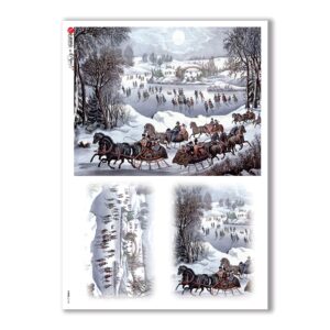VIEWS-0144. Carta di Riso paesaggi per decoupage