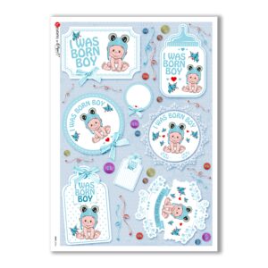 BABY-0066. Carta di riso bambini per decoupage.