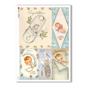 BABY-0070. Carta di riso bambini per decoupage.