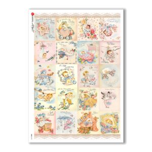 BABY-0072. Carta di riso bambini per decoupage.