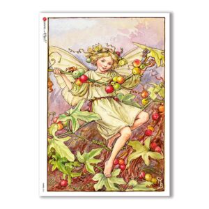 FAIRIES-0055. Carta di riso fate per decoupage.