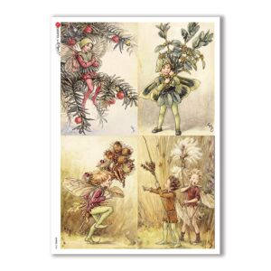 FAIRIES-0058. Carta di riso fate per decoupage.