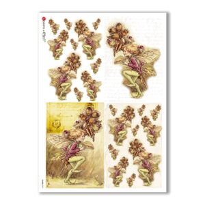 FAIRIES-0059. Carta di riso fate per decoupage.