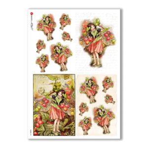 FAIRIES-0061. Carta di riso fate per decoupage.